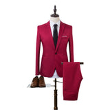 New 2 Pieces Business Blazer+Pants Suit Sets