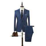 New 2 Pieces Business Blazer+Pants Suit Sets