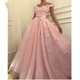 Long Prom Pearls Formal Party Dress