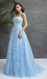 A Line Lace Prom Evening Dresses