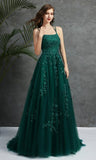 A Line Lace Prom Evening Dresses