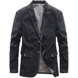 Cotton Men Denim Blazer