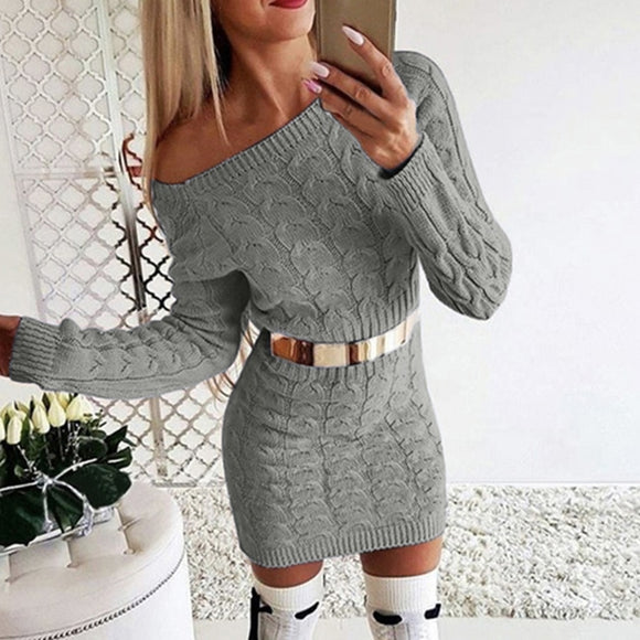 Sexy Mini Sweater Dress