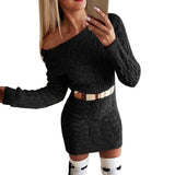 Sexy Mini Sweater Dress