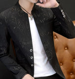 Youth handsome trend Slim print blazer