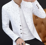 Youth handsome trend Slim print blazer