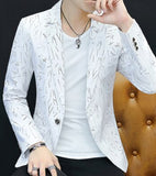 Youth handsome trend Slim print blazer