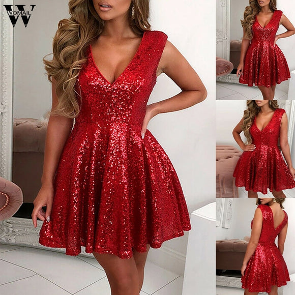 Sequins Sparkle red Dresses