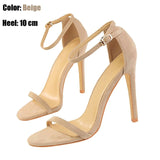 Charming Women Open Toe Ankle Strap Heel