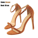 Charming Women Open Toe Ankle Strap Heel