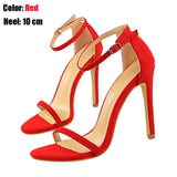 Charming Women Open Toe Ankle Strap Heel