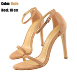 Charming Women Open Toe Ankle Strap Heel