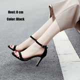 Charming Women Open Toe Ankle Strap Heel