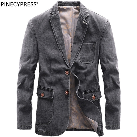 Cotton Men Denim Blazer