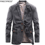 Cotton Men Denim Blazer