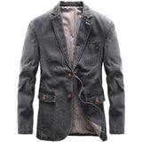 Cotton Men Denim Blazer