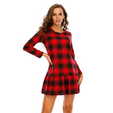 Red Plaid Dress Long Sleeve