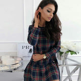 Red Plaid Dress Long Sleeve