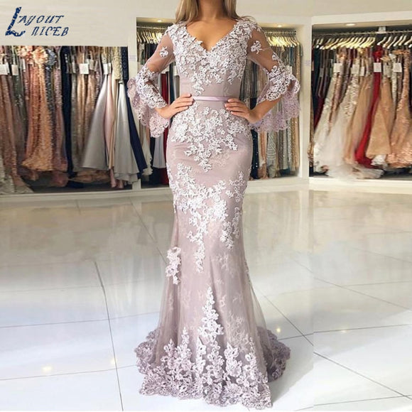 Lace Formal Prom Party Gown