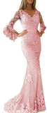 Lace Formal Prom Party Gown