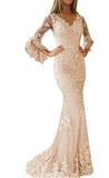 Lace Formal Prom Party Gown