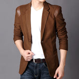 Leather Patchwork blazer